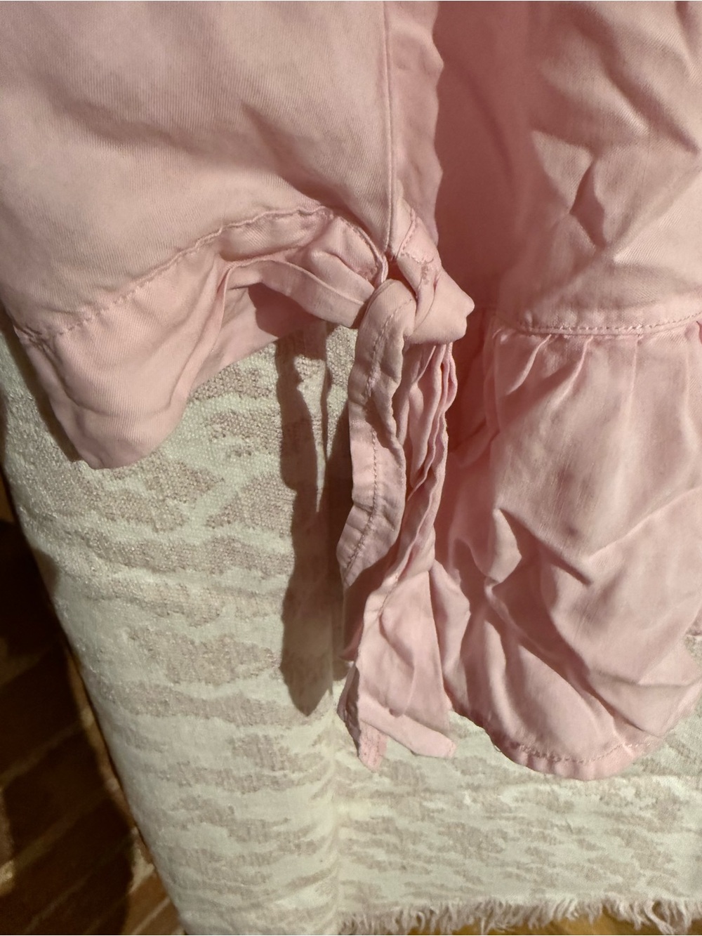 Light Pink Ruffle Hem Top - Picture 4 of 5